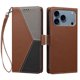 thumbnail image 3 of Funda con Solapa para iPhone 17 Pro, Diseño Tricolor con Ranuras, Marrón, 3 of 6