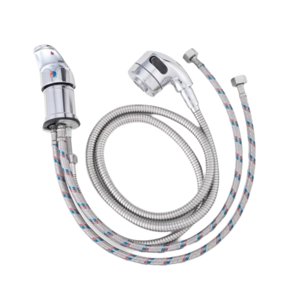 Ioensy - Kit De Grifo Y Rociador Para Cuenco De Champú, Válvula Mezcladora Fría Y Caliente Para Cabezal De Rociador Plateado Para Hotel Y Hogar