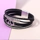thumbnail image 4 of Pulseras bohemias envolventes de cuero, brazaletes de cuentas doradas para mujer, pulseras infinitas apilables, joyería con cierre, 4 of 6