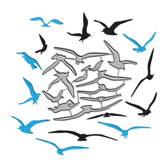 Matrices De Corte De Metal Con Gaviotas Y Aves Marinas Para Manualidades Diy