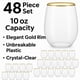thumbnail image 2 of Copas de vino sin tallo Oojami 48 piezas, 295 ml, borde dorado, 2 of 9