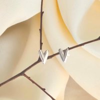 Bendito Amor - Aros Plata 925 Corazón Chunky