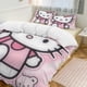 thumbnail image 1 of Cute Hello Kitty Thickened Three-piece Bed Set Cartoon Pillowcase Anime Quilt Cover Bedroom Hotel Theme House Vacation Home Holiday Anniversary Gift, 1 of 4