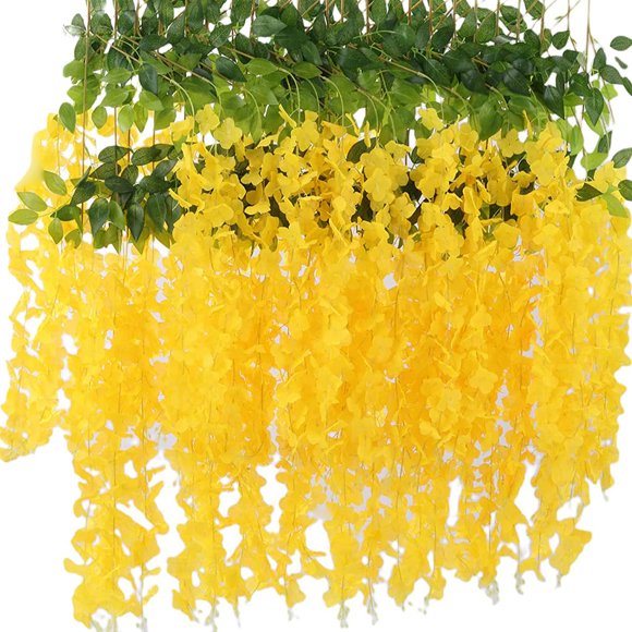 Guirnalda artificial NEOONES amarilla de 114 cm – pack de 40