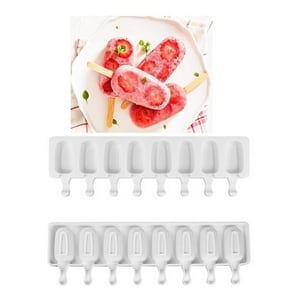 Genérico - Pack 2 Molde De Silicona Para Helados Molde De Helado 8Cavid