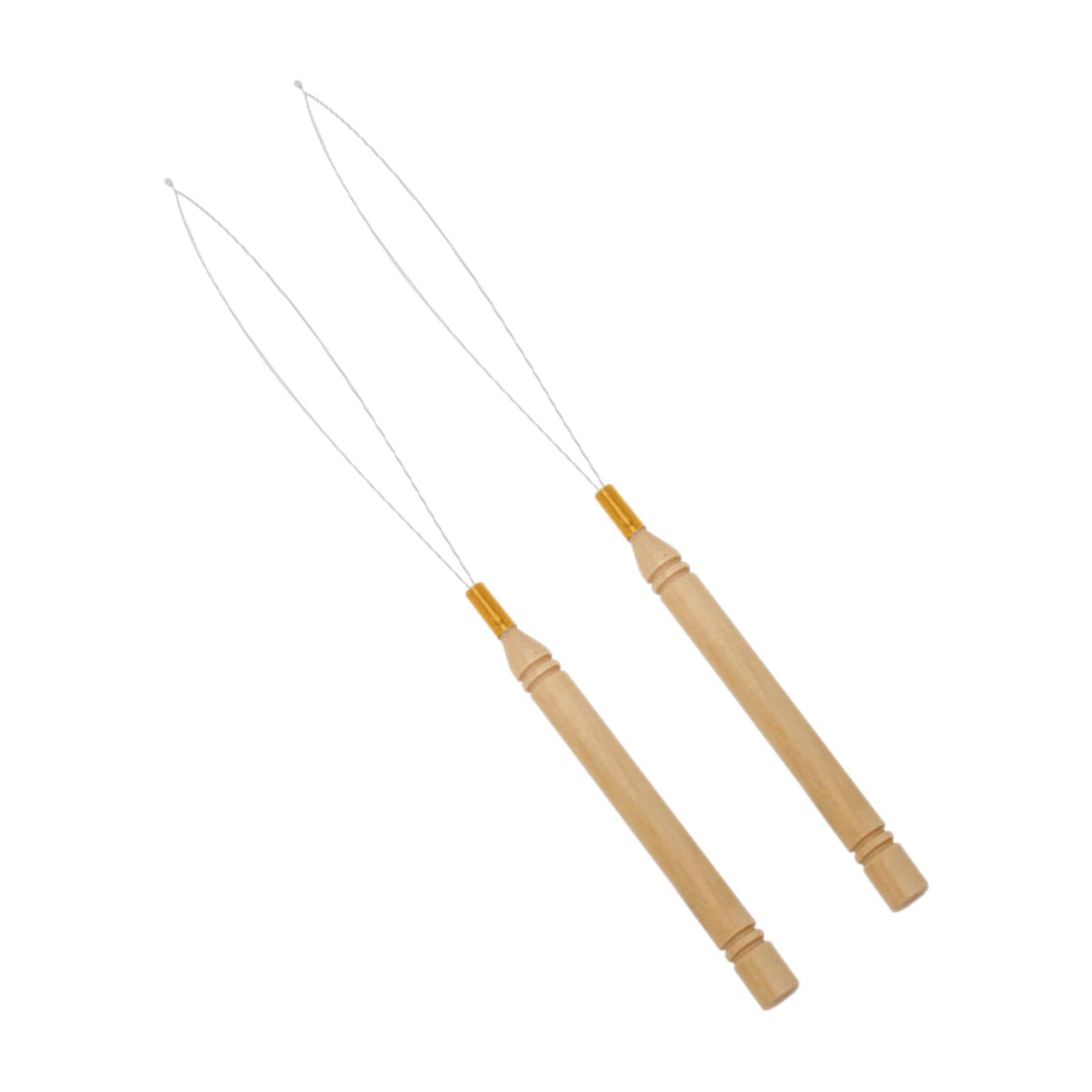 Magideal - 2 Piezas De Enhebradores De Extensiones De Cabello, Enhebradores De Bucle, Herramientas De Gancho De Extensión De Cabello Portátiles Para Tejer Peluca