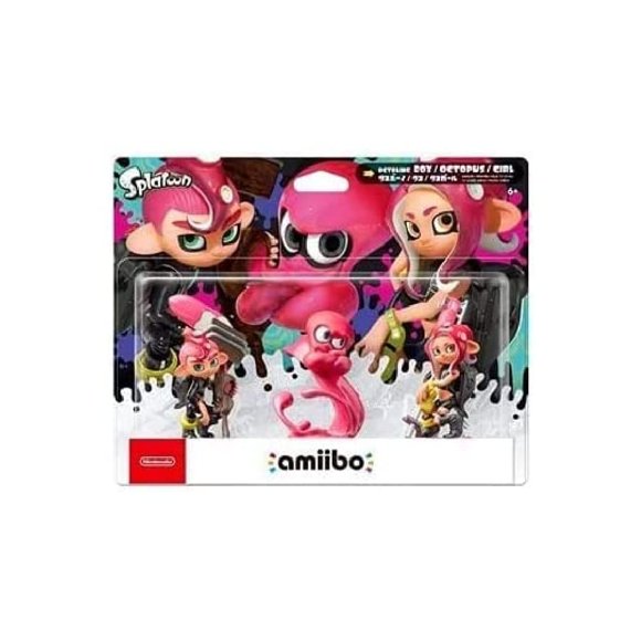 Figura Amiibo Nintendo Splatoon Octoling, paquete triple