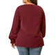 thumbnail image 3 of Agnes Orinda Conjuntos de Halloween Blusa Casual de Invierno para Mujer de Talla Grande con Manga Larga, Escote en V y Nudo, 4X Burdeos, 3 of 5