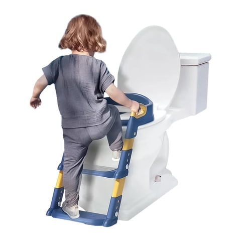 Genérico - Escalera Asiento Pelela Entrenador Infantil Plegable Azul