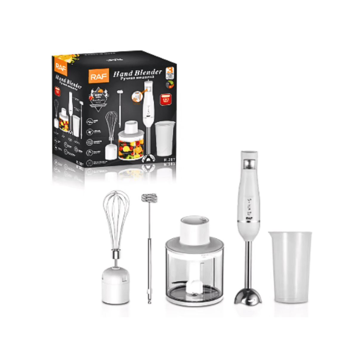 Genérico - Batidor De Mano Eléctrico Batidora Inmersión 5 En 1