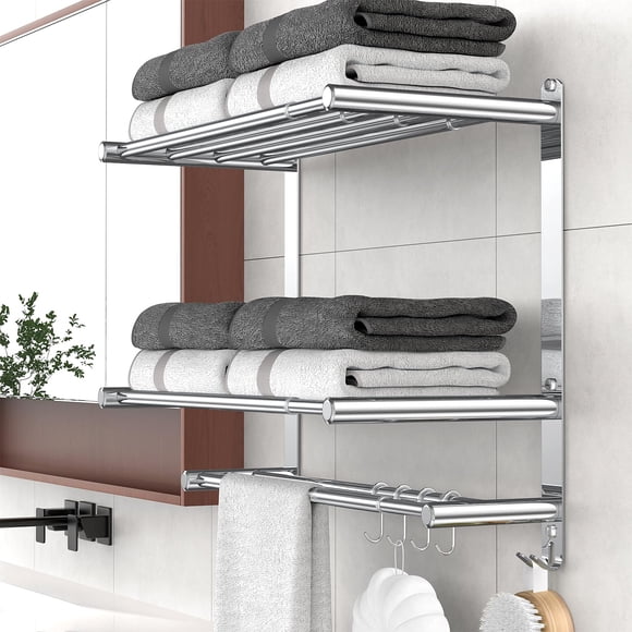 Porta Toallas GHQYTPR de 2 Niveles 43‑71 cm Acero Inoxidable
