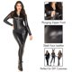 thumbnail image 3 of Catsuit Leg Avenue Negro Talla S con Cremallera Frontal y Acabado Wet Look, 3 of 6