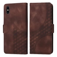 Carcasa Foxdock Iphone Xs Max De Cuero Pu, Diseño Acolchado Clásico, Protección Contra Caídas Y Rayones