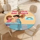 thumbnail image 4 of Miss Polly Had a Doly-theme Fitted Round Tablecloths Elastic Edged Table Covers Waterproof Table Cloth for Kitchen Holiday Party Tables Decor 120cm, 4 of 6