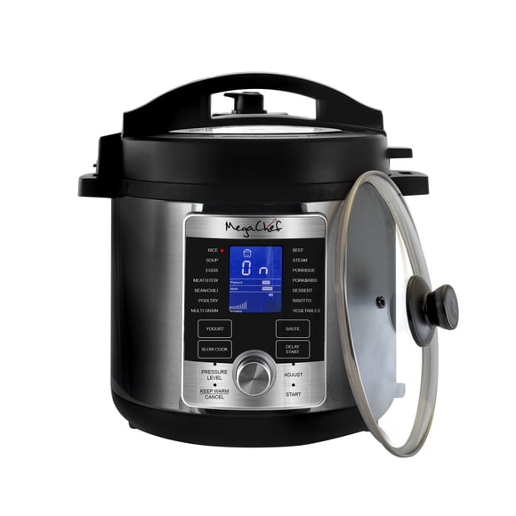 Olla de Presión Eléctrica Megachef 6 Cuartos Acero Inoxidable