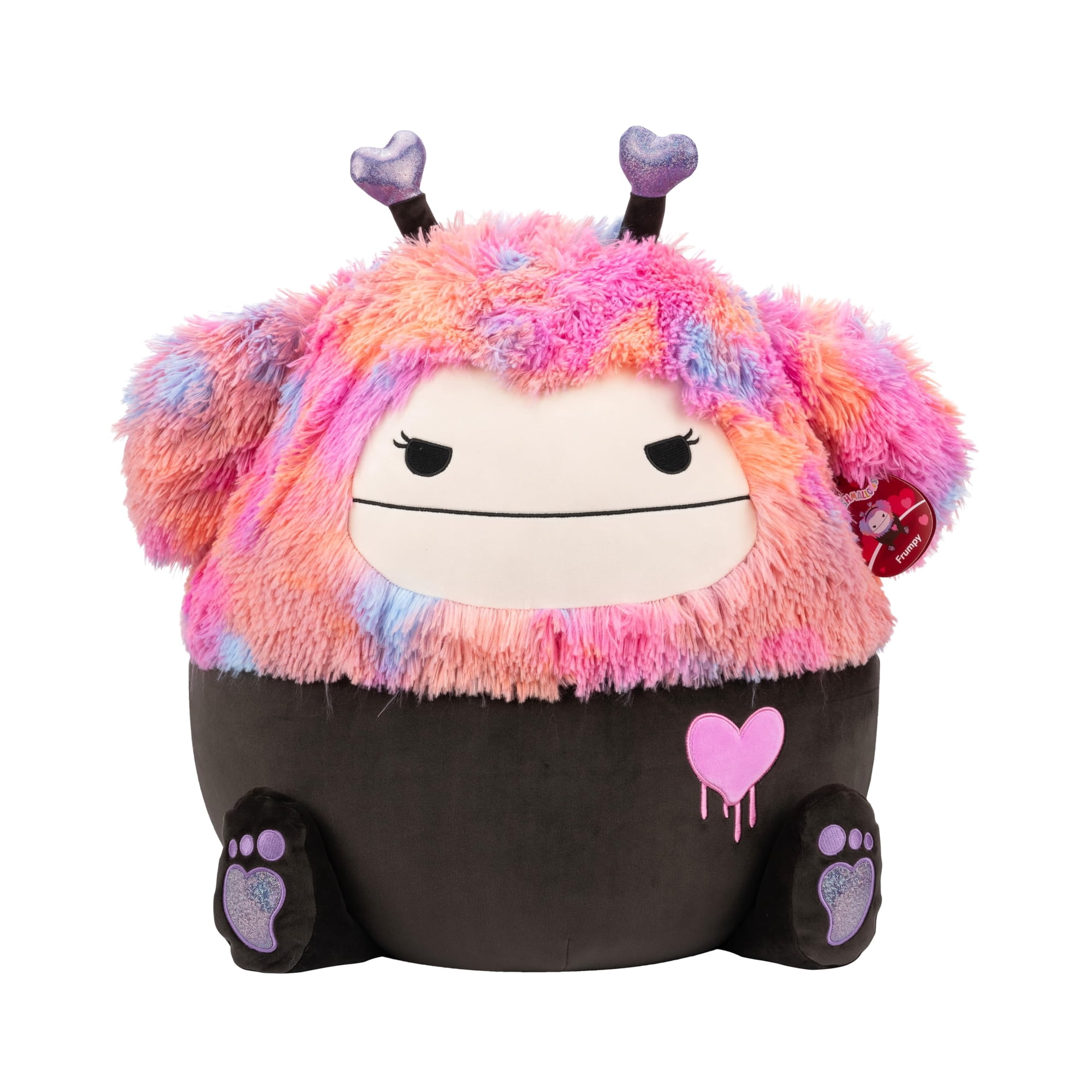 Squishmallows - Malvaviscos De Peluche Frumpy The Bigfoot Rosa Y Negro, 50 Cm