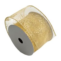 Bothyi - Cinta Navideña Diy Para Ramo, Accesorios Para El Cabello, Lazo Para El Pelo, Decoración De Costura, Color Dorado