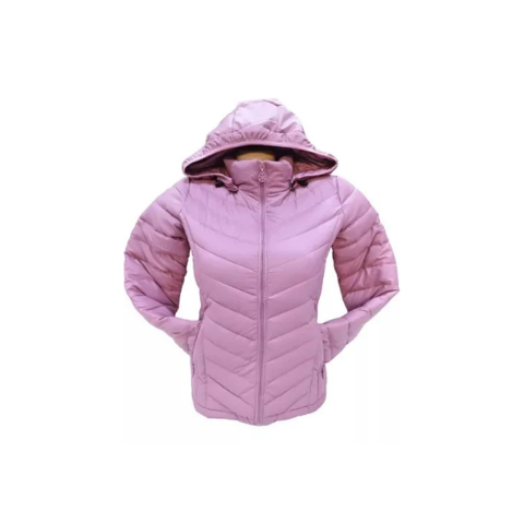 Genérico - Chaqueta 3/4 Corta Mujer Engomada Térmica, Envío Rápido, Rosa Claro, Talla M