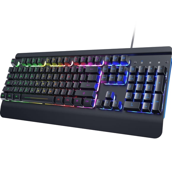 Teclado para juegos RiSophy de 104 teclas Rainbow con retroiluminación LED para PC y Mac