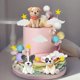 thumbnail image 5 of Adorno para pastel ZXSWEET de perritos de arcilla con estrellas, nubes y bolas, 5 of 7