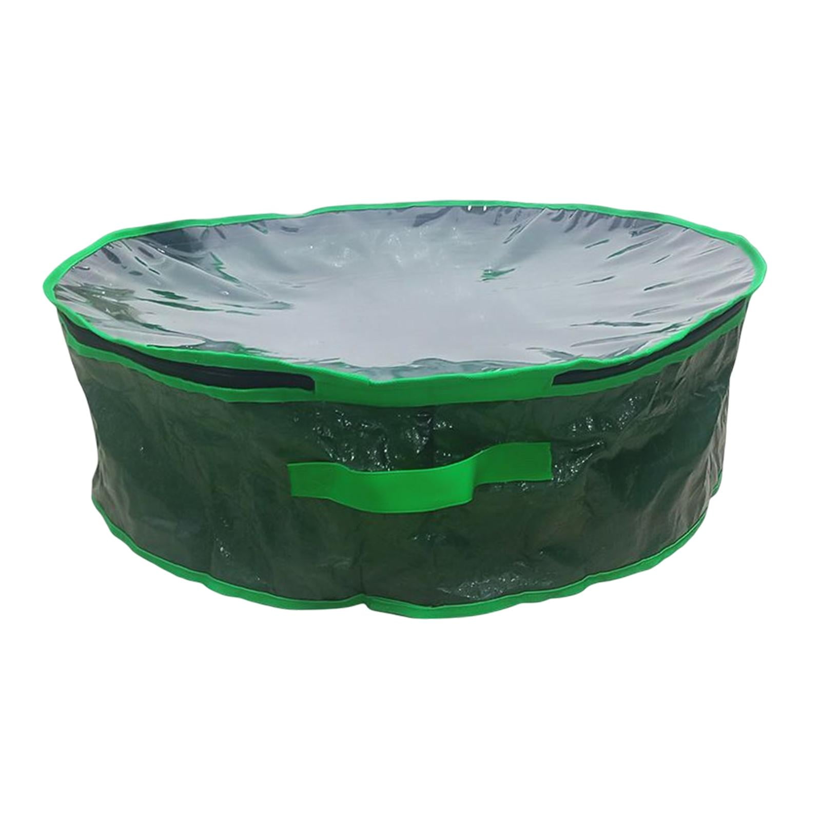 Bothyi - Bolsa De Almacenamiento De Corona De Navidad Funda Con Cremallera Organizador Bolsa Resistente Al Agua Verde 60x18cm