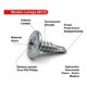 thumbnail image 2 of Tornillo Cabeza Lenteja Wisefix Punta Broca 8x1/2 Zinc 100u, 2 of 7