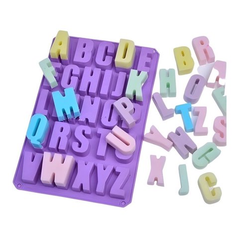 Genérico - Molde De Silicona Letras Moldes Letras Mayuscula 26Cavidades