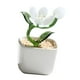 thumbnail image 4 of Planta En Maceta Estatua De Vidrio Estatuilla Regalo Decorativo Flores Artificiales En Maceta Blanco, 4 of 5