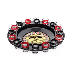 Importclick - Juego Mesa Ruleta Giratoria Para Tragos Shots 16 Piezas Adultos