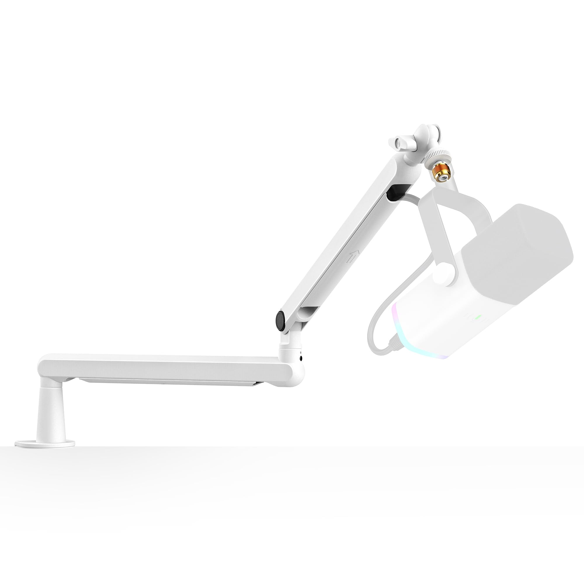 Soporte Para Micrófono Boom Arm Fifine Bm88w, Perfil Bajo, Metal Blanco