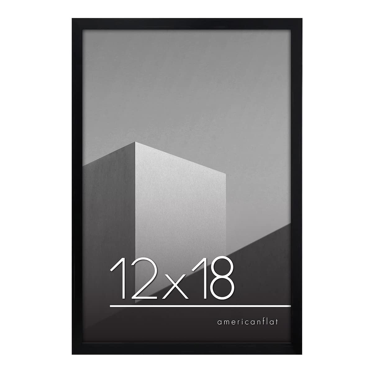Americanflat - Marco Para Póster Americano Plano, 30 X 45 Cm, Plexiglás Negro