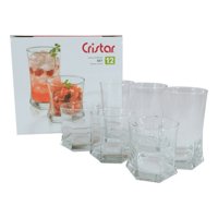 Cristar - Set De 12 Vasos Altos Y Cortos Vivaldi