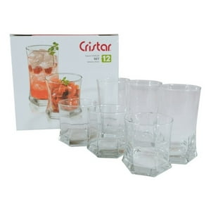 Cristar - Set De 12 Vasos Altos Y Cortos Vivaldi