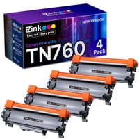 Cartuchos De Tóner E-Z Ink Tn760 Para Impresora Brother (4 Negros)