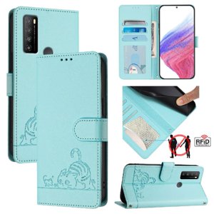 Funda Tipo Cartera Foxdock Para Tcl 30 Xl Con Soporte, Ranuras, Rfid, Diseño De Gato
