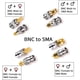 thumbnail image 3 of Kits de 4 conectores SMA a BNC, adaptador de conector de antena coaxial RF (macho/hembra BNC a macho/hembra SMA), adaptador BNC SMA, kit de conector SMA a BNC, conector SMA BNC, adaptador SMA BNC., 3 of 7