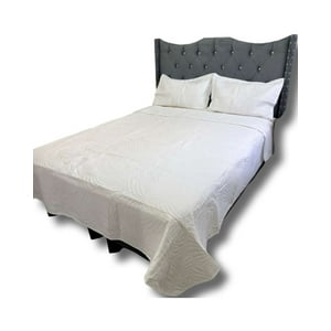 Iiimussa - Cobertor Quilt De Lujo Verano Plaza Y Media Blanco
