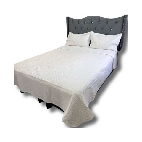 Iiimussa - Cobertor Quilt De Lujo Verano Plaza Y Media Blanco
