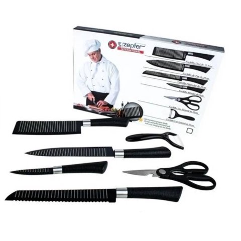 Tomasstore - Set De Cuchillos De Cocina Antibacterial Cuchillo Cocina 6Pz Zepter