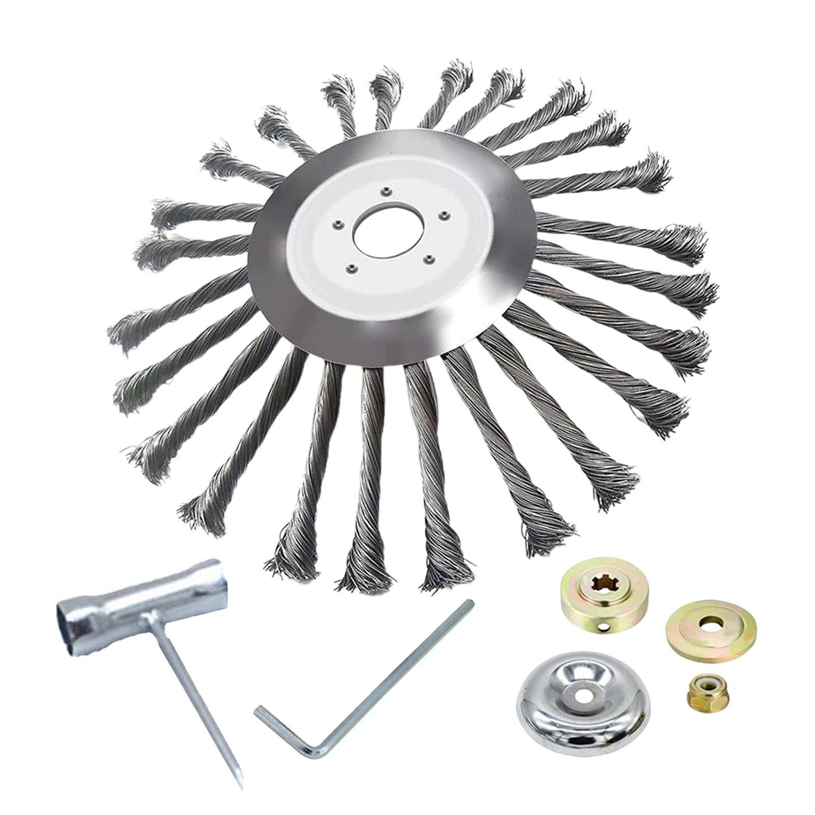 Magideal - Disco De Cepillo De Rueda De Alambre, Cabezal De Corte, Cabezal De Cepillo Giratorio De Alambre De Acero Para Malezas, Limpieza De Polvo, Cepillo De M Estilo C
