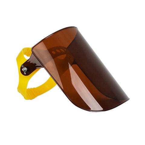 Magideal - Protector Facial Protector, Diadema Ajustable, Visera Protectora Facial Flexible, Versátil Y Resistente Para Jardinería, Corte, Soldadura, Desmalezado Marrón