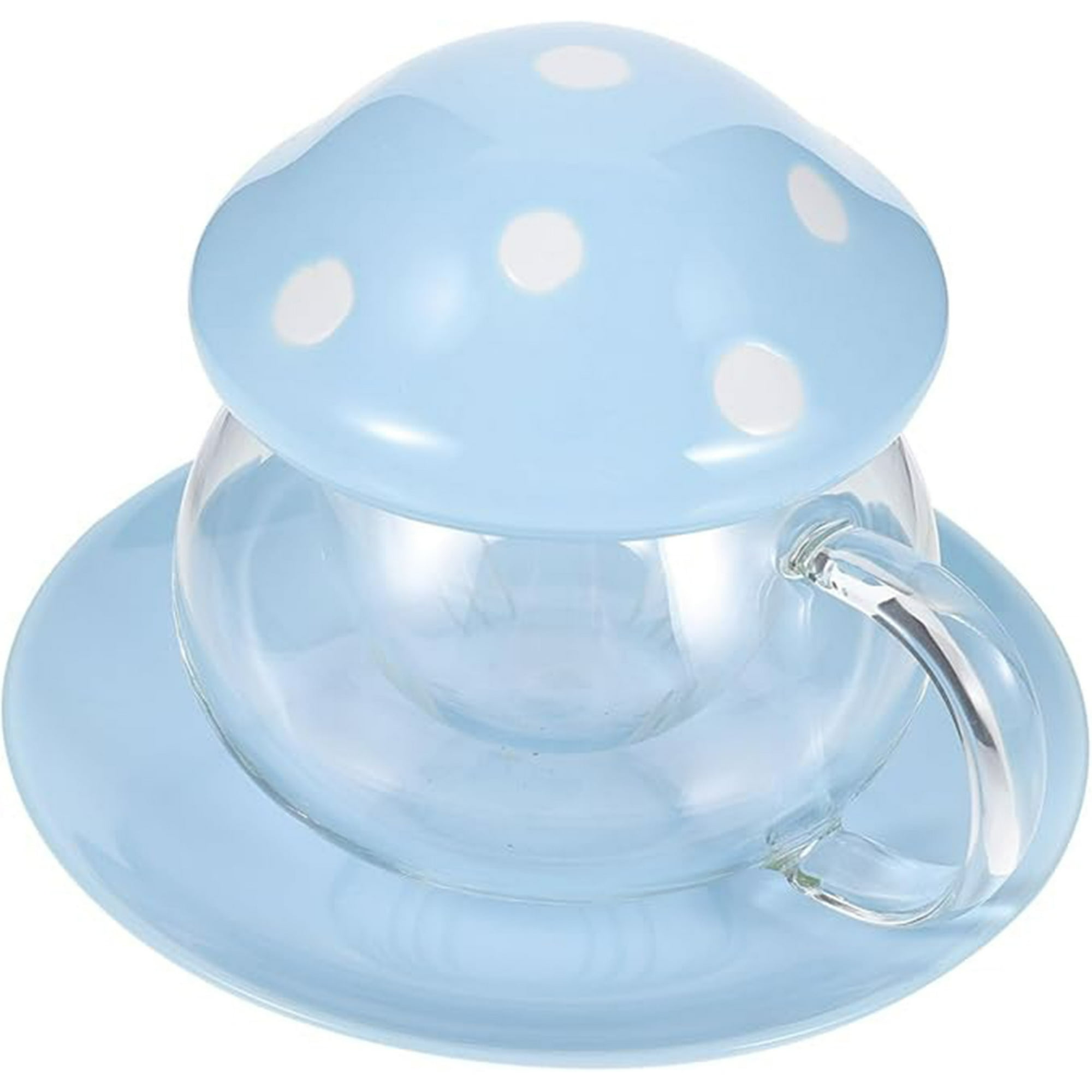 Veat00l - 1 Juego De Tazas Y Platos De Setas Con Tapa Y Plato, Tazas De Leche De Camelia, Tazas De Café, Tazas De Setas Con Tapa, Tazas De Té Filtrantes