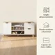 thumbnail image 3 of Rack Tv 120x30x55cm 2 Tiras 1 Puerta Melamina Homer Design Blanco Con Marron Claro, 3 of 8