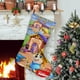 thumbnail image 1 of Pupstruction Tema: Calcetines de Navidad, fino lino blanco para colgar en escaleras y chimenea, decoración navideña para el hogar, regalo de Navidad.54cm×38cm, 1 of 5