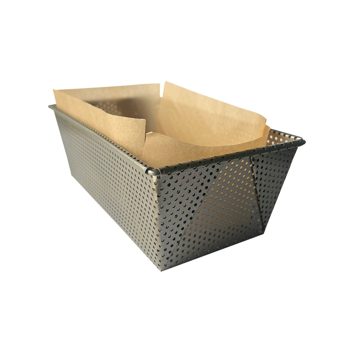 Cook-in - Molde Pan Micro Perforado 21x11.5x7.5 Cm + Papel Antiadherente