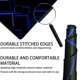thumbnail image 2 of Alfombrilla de ratón TEDNETGO XXL extendida azul con borde cosido, 2 of 6
