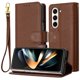 thumbnail image 1 of Funda Cartera para Samsung Galaxy Z Fold 6 Tarjetero Soporte Magnético y Correa Marrón, 1 of 5