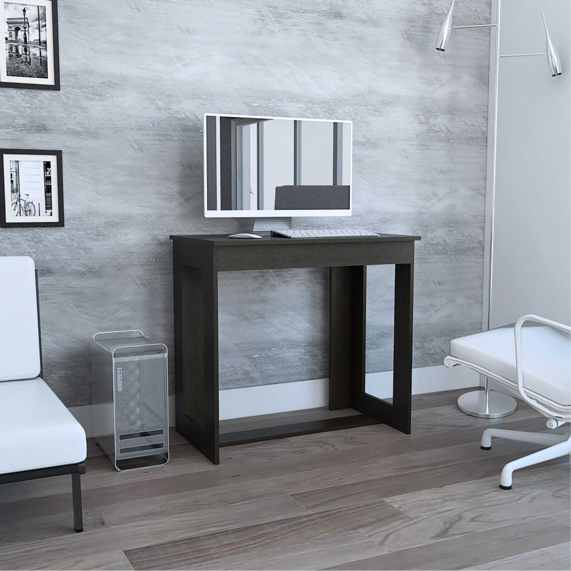 Tuhome - Escritorio Office W-80 Wengue 74,5x80,1x47,1 Cm