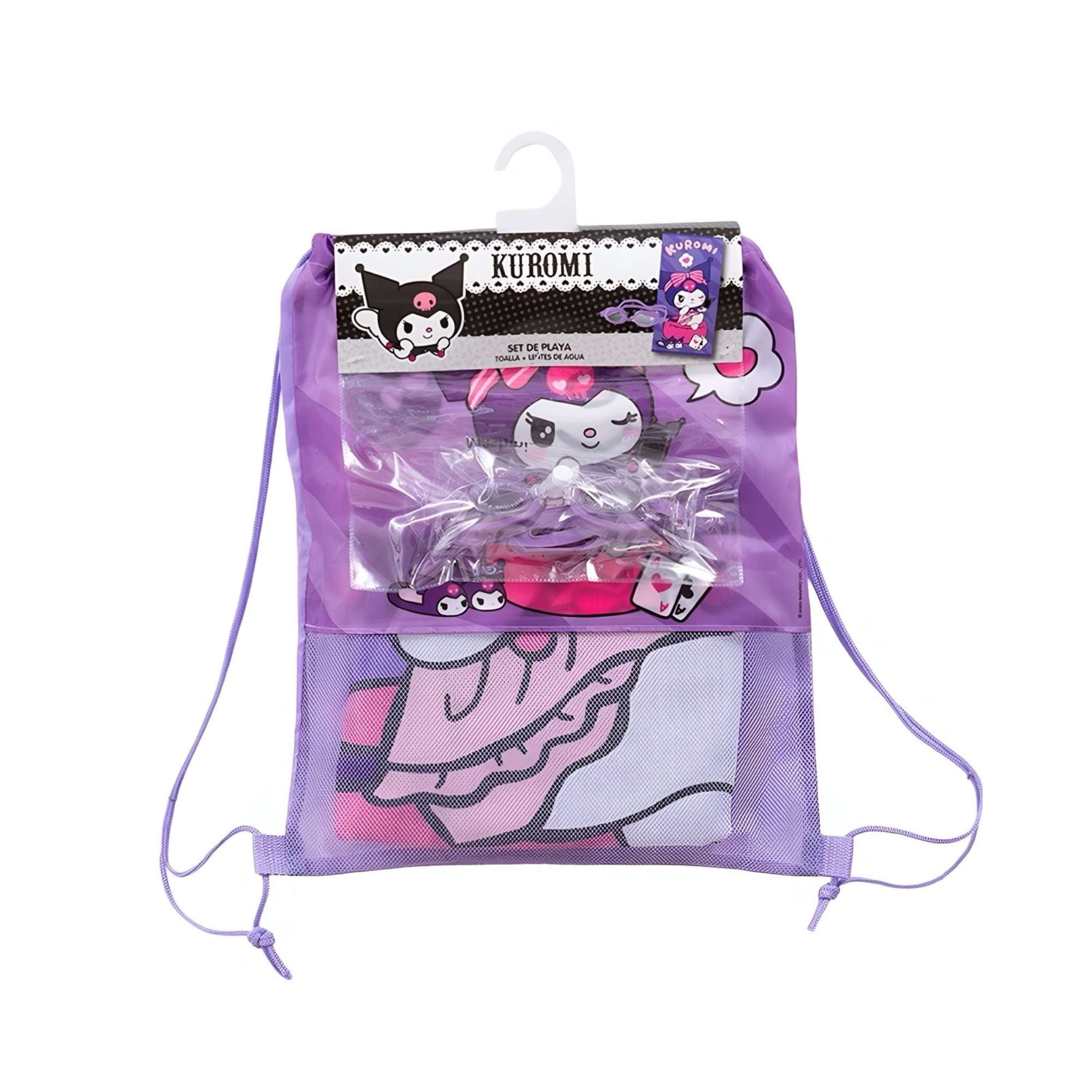 Mashini - Toalla Niño Niña Con Lentes De Agua Y Bolso Kuromi