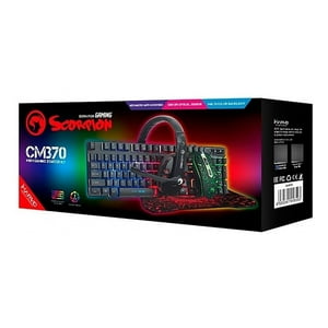Marvo - Kit Gamer Teclado Mouse Audifono Mouse Pad Cm370Sp